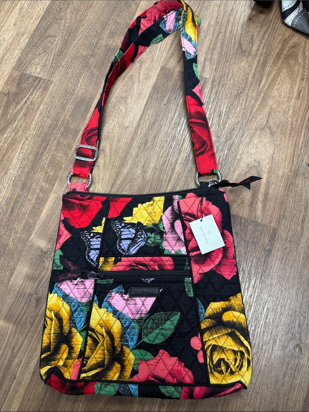 Vera Bradley Hipster Havana Rose Quilted Crossbody